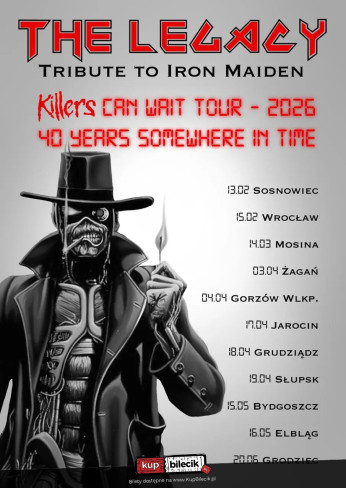 Jarocin Wydarzenie Koncert The Legacy - tribute to Iron Maiden | Koncert na trasie KILLERS CAN WAIT 2026